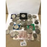 ASSORTED VINTAGE COINAGE AND BANKNOTES, UK P&P £15