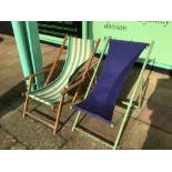 TWO VINTAGE DECK CHAIRS