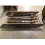 A VINTAGE WOODEN SLEDGE 45 X 91CM