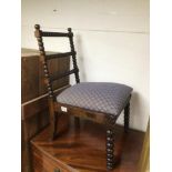 A BEAUTIFUL BOBBIN TURNED CHAIR IN DARK OAK 19TH CENTURY