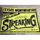 A FRENCH VINTAGE POSTER TITLED STREAKING 100 X 70CM