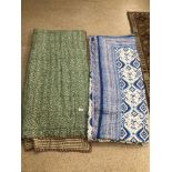TWO VINTAGE BEDSPREADS 283 X 192CM AND 267 X 264CM, UK P&P £20