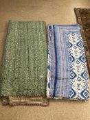 TWO VINTAGE BEDSPREADS 283 X 192CM AND 267 X 264CM, UK P&P £20