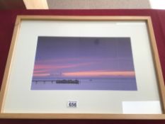 A FRAMED AND GLAZED PHOTOGRAPH BY NATHAN PIDD OF THE YORKSHIRE COASTLINE