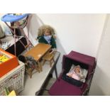 VINTAGE DOLLS AND DOLLS FURNITURE