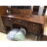 A REGENCY SIDEBOARD WITH IVORY ESCUTCHEON'S 94 X 51 X136CM