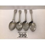 A SET OF GEORGE III HALLMARKED SILVER TEASPOONS, PETER AND WILLIAM BATEMAN 69 GRAMS