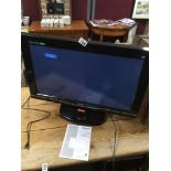 A BUSH FREEVIEW T.V WITH BUILT-IN DVD PLAYER (BTVDI 31267S), NO REMOTE CONTROL