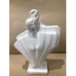 AN ART DECO STYLE FIGURE 25CM, UK P&P £15