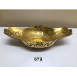 A BRASS ART NOUVEAU DISH BOUGHT FROM SOTHEBYS 98 AUCTION OF BUNNY ROGERS DUNDONNELL HOUSE SALE