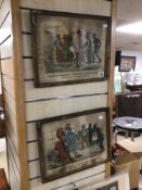 A PAIR OF NON-PC COLOURED EARLY PRINTS BY CURRIER AND IVES NEW YORK. BOTH FRAMED AND GLAZED (DARK
