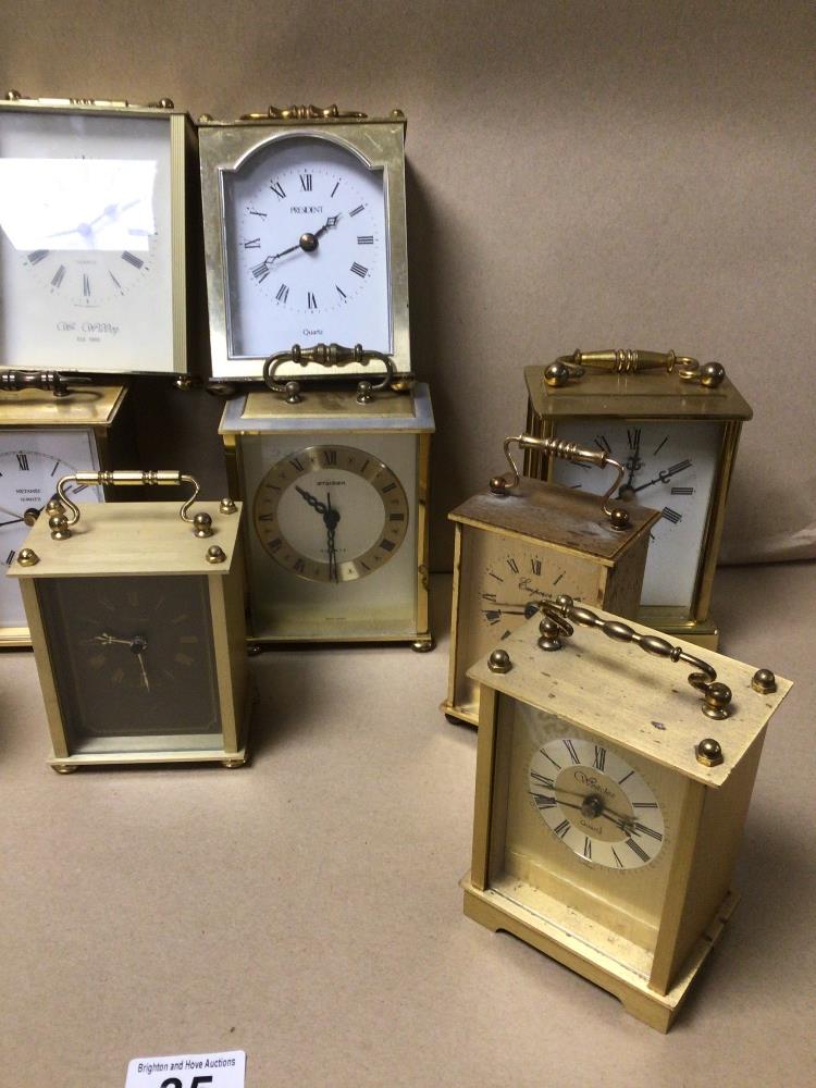 A QUANTITY OF CARRIAGE CLOCKS, METAMEC, LONDON CLOCK CO, JUNGHANS AND MORE, UK P&P £20 - Image 2 of 3