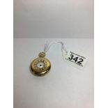 AN 18K GOLD POCKET FOB WATCH A/F, UK P&P £15