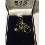 A 750 MARKED GOLD 16INCH NECKLACE 2 GRAMS, UK P&P £15