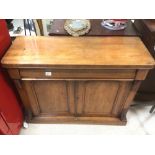 A VICTORIAN WOODEN CUPBOARD WITH DRAWER AND FRONT DETAIL 105 X 40 X 83CM