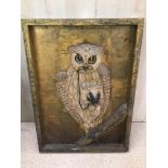 A ONE OF TEN PIECE GIVEN TO SIR LAURENCE OLIVIER BY ANGUS MCBEAN (1904-1990) OF AN OWL HOLDING A