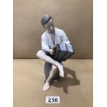 B & G COPENHAGEN FIGURE-YOUNG MAN WITH AN ACCORDIAN 23CM £15 P/P