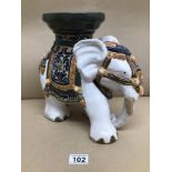 A SMALL CERAMIC ELEPHANT PLANTER 29CM