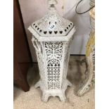 A VICTORIAN CAST IRON CATHEDRAL HEATER 89CM