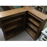 TWO VINTAGE PINE BOOKCASES