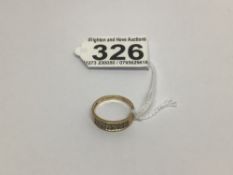 A HM 9CT GOLD & DIAMOND RING ONE STONE MISSING
