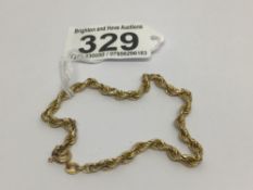 A HM 9CT GOLD BRACELET A/F