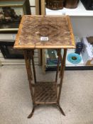 A VINTAGE TWO TIER BAMBOO STAND APPROX 101CM HIGH