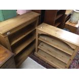 TWO VINTAGE PINE BOOKCASE/SHELF UNITS