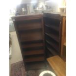 TWO MAHOGANY BOOKCASES/SHELF UNITS