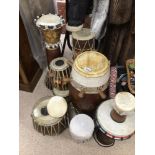 A LARGE QUANTITY OF AFRICAN SKIN DRUMS