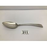 A GEORGE III HM SILVER TABLESPOON 22CM 1804/5 JOSEPH BARNARD