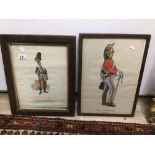 TWO FRAMED AND GLAZED MILITARY PRINTS 39 X 48CM