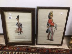 TWO FRAMED AND GLAZED MILITARY PRINTS 39 X 48CM