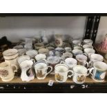 A LARGE VINTAGE COLLECTION OF COMMEMORATIVE MUGS AND DISHES OF THE BRITISH ROYAL FAMILY SOME STAMPED
