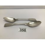 A PAIR OF GEORGIAN SPOONS, LONDON 1804 BY SOLOMON HOUGHMAN 17CM