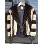 A VINTAGE FUR AND SUEDE JACKET