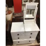 A VICTORIAN PAINTED PINE DRESSING TABLE
