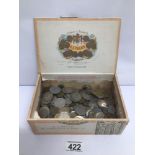 A COLLECTION OF VINTAGE ENGLISH AND FOREIGN COINAGE SOME SILVER CONTENT