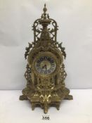 A VINTAGE BRASS MANTLE CLOCK BY BLESSING WERKE OF WEST GERMANY