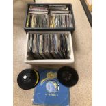 A LARGE COLLECTION OF VINTAGE VINYL RECORDS/SINGLES (45RPM) INCLUDING ELTON JOHN, ROBERT PLANT,