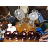 MAINLY MIXED GLASS ITEMS, MDINA, LAMPS AND MORE