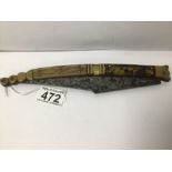 AN ANTIQUE 19TH CENTURY FRENCH MADE NAVAJA FOLDING FIGHTING KNIFE TOTAL LENGTH, 45CM