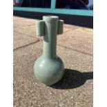 A CHINESE CELADON POSY VASE 19CM