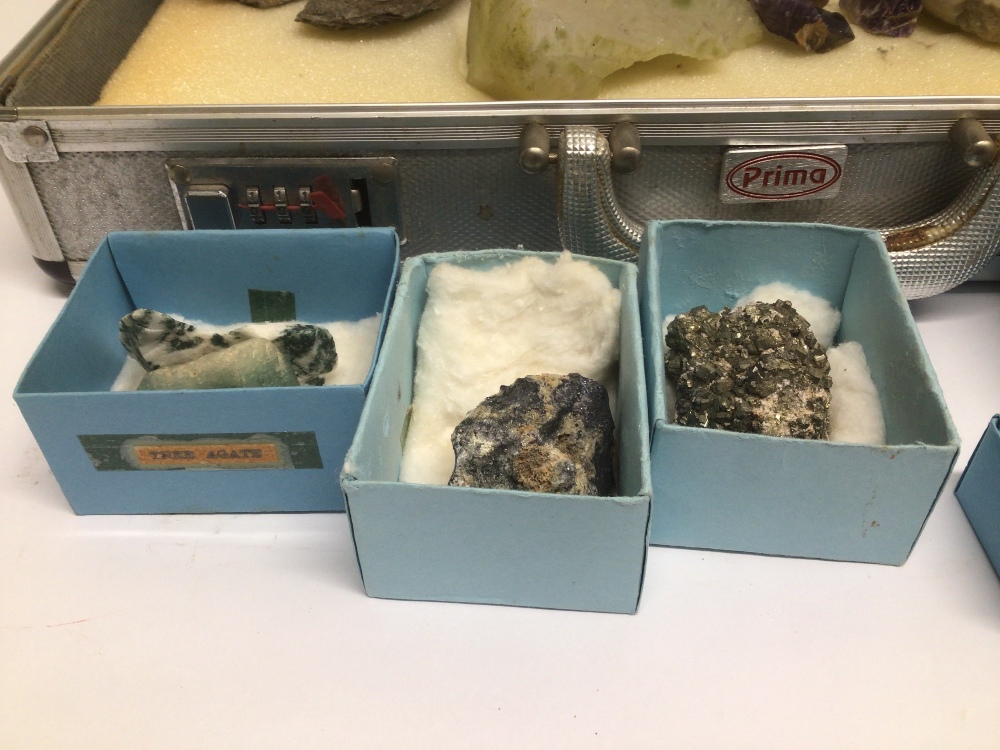 A COLLECTION OF SEMI-PRECIOUS STONES/MINERALS IN A DRAWER AND CASE INCLUDES QUARTZ, CRYSTALS, - Image 6 of 6