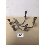 A DANISH SILVER TABLE CANDELABRA BY HANS JENSEN. TOTAL WEIGHT 168G