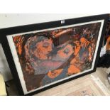 A FRAMED AND GLAZED LIMITED EDITION 2/8 SIGNED MADELINE SHEARMAN TITLED SHE ROBBED HIM OF HIS