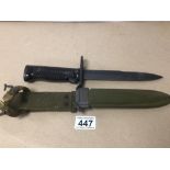 A US MILITARY M8A1 BAYONET AND SCABBARD