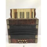 A MAJESTIC GENUINE PIANO ACTION VINTAGE MINI 8 BASS PIANO ACCORDIAN FOR RESTORATION APPROX 32CM