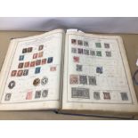 A VINTAGE LARGE BOOK OF STAMPS INCLUDES PENNY BLACK AND MORE