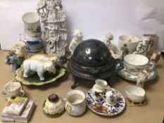 MIXED BOX OF MAINLY CERAMIC INCLUDES ROYAL DOULTON